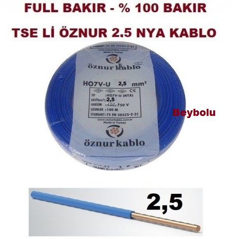 https://www.fullyedekparca.com/ÖZNUR 2,5 MM NYA KABLO TSE Lİ ÖZNUR KABLO Renk Boy Seçiniz