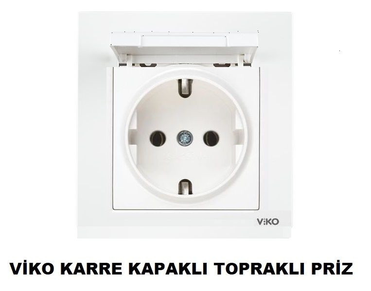 https://www.fullyedekparca.com/Viko Kapaklı Priz , VİKO KARRE SERİSİ Kapaklı TOPRAKLI PRİZ KENAR