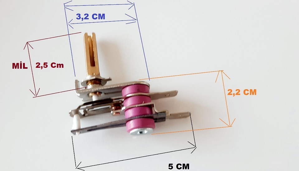 https://www.fullyedekparca.com/Ütü Termostat , Mil Uzunluğu 2,5 cm 10 Amper Ayar Otomatiği