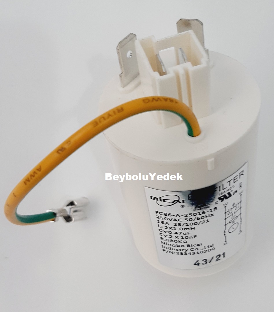 https://www.fullyedekparca.com/Arçelik Kondansatör Çamaşır Makinesi Parazit Filtresi 16 Amper 250 VAC 0,47