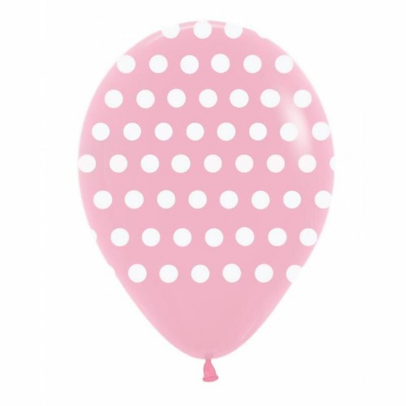 https://www.fullyedekparca.com/Pembe Beyaz Renk Puantiyeli 12 iNÇ Balon 10 Adet Boy 30 CM  Parti Süs Kutlama