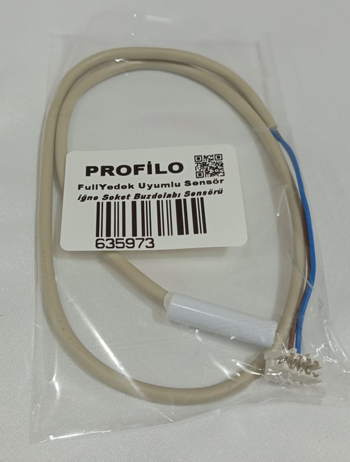 https://www.fullyedekparca.com/Profilo Uyumlu Buzdolabı 635973 Sensör ,  Kablo Ucu iğne Soket Sensör