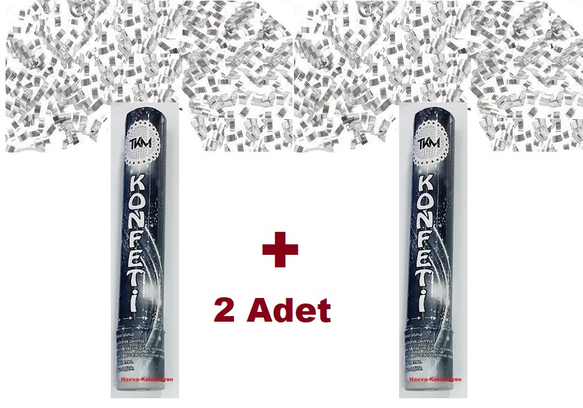 https://www.fullyedekparca.com/TKM Gümüş Renk Konfeti , 2 Adet Konfeti Kutu Uzunluk 30 cm