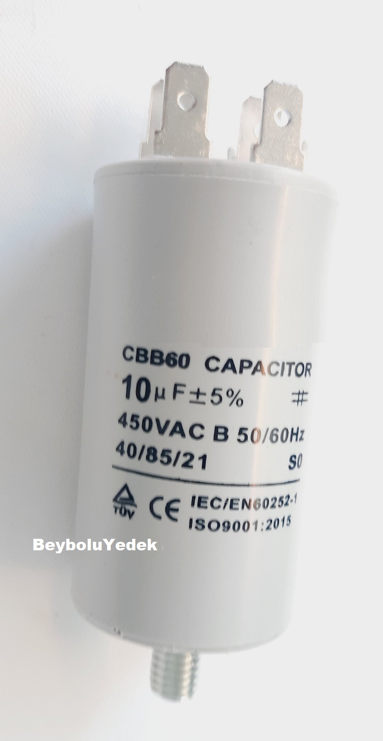 10 MF Kondansatör ,10 mf 450 VAC 50 HZ Motor Kapasitör
