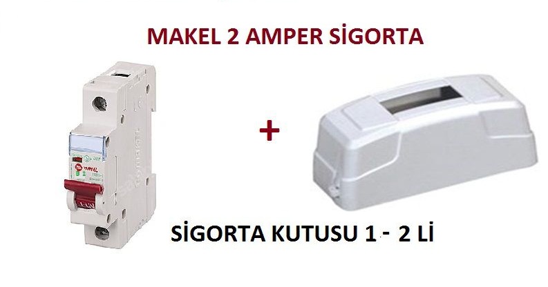 Makel 2 Amper Sigorta + Sigorta Kutusu 1 - 2 , Li , Makel 2 Amper