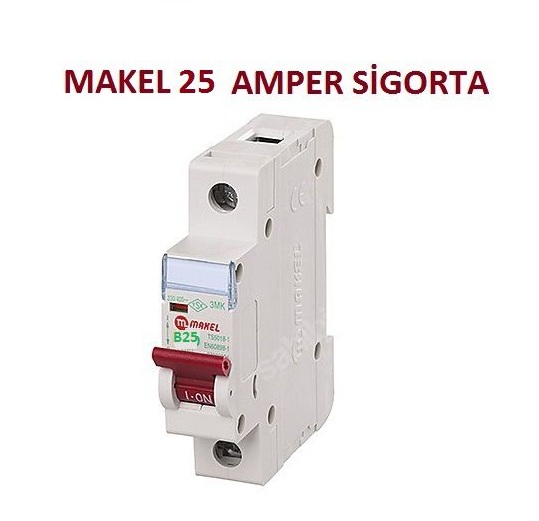 Makel 25 Amper Sigorta , Makel 1P - B25 A Otomatik Sigorta
