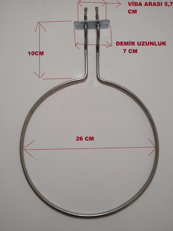 Fırın Rezistans Ördek Kafa İnce Rezistansı , 550 WATT - ÇAP 26 CM
