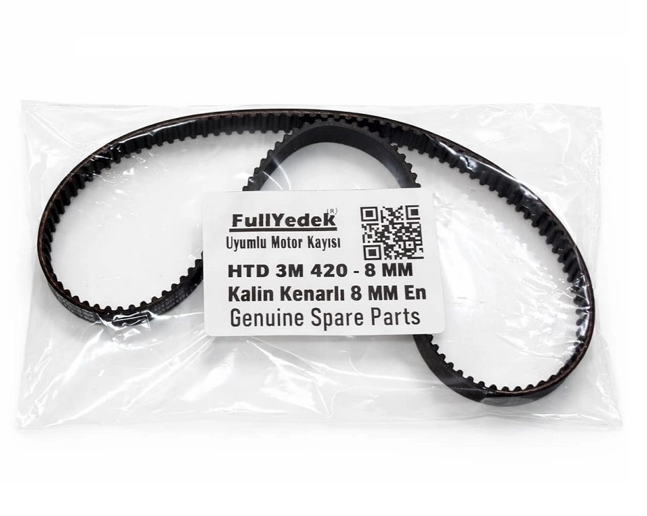 HTD 3M 420 - 8 MM Kayış , Ekmek Makinesi Küçük Kayışı Kenar EN 8 MM