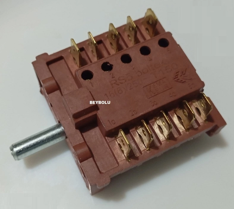 Ankastre fırın metal mil  5+5 komutatör ,  6 konum + (0) Off Şalter