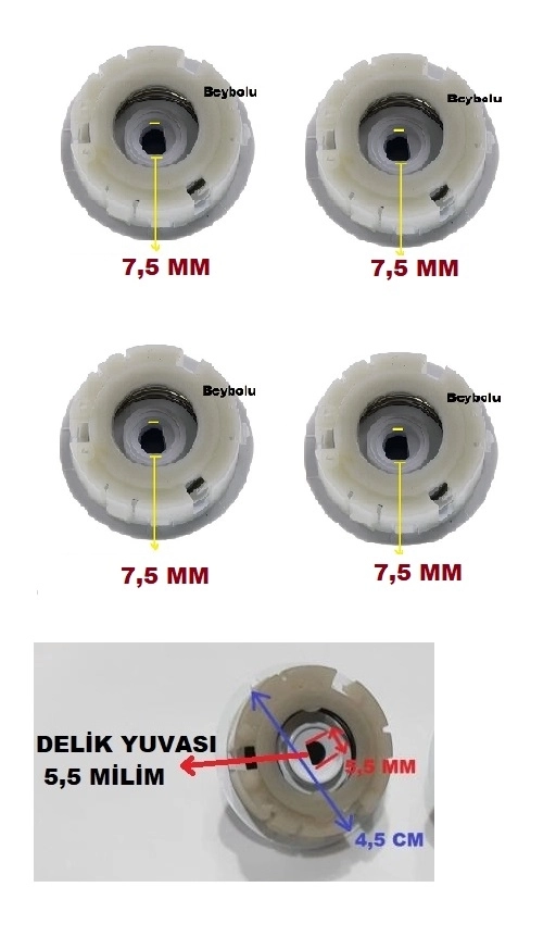 Arçelik Geniş 1311 Fırın Uyumlu Düğmesi Takımı 1 DAR 4 GENİŞ Düğme