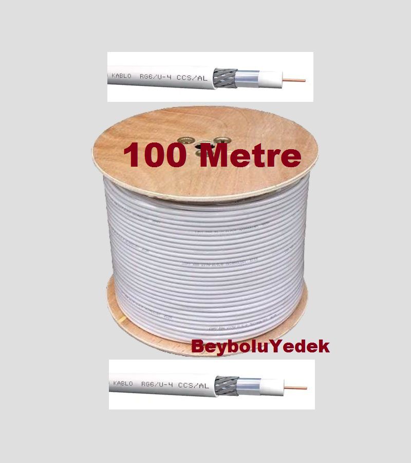 100 Metre Anten Kablosu , Uydu Kablosu RG6 U4 Tv Anten Kablo