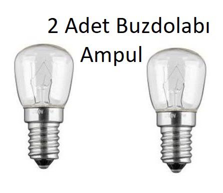 BEKO Buzdolabı Ampul 15 Watt E14 Duy İnce Dip Ampul 15 Watt Ampül Parfüm Ampul , 2 ADET