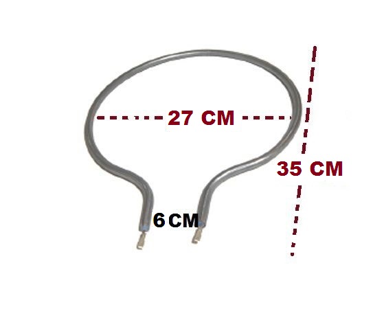 DAVUL FIRIN REZİSTANS 750 WATT REZİSTANSI ÇAP 27 CM AMPUL TİP