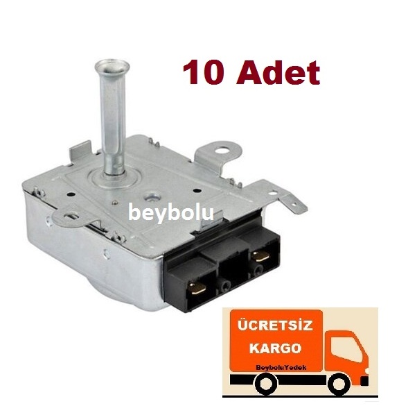 10 Adet Piliç Çevirme Motoru , Uç Dahil , 220 Volt , Dakikada 2