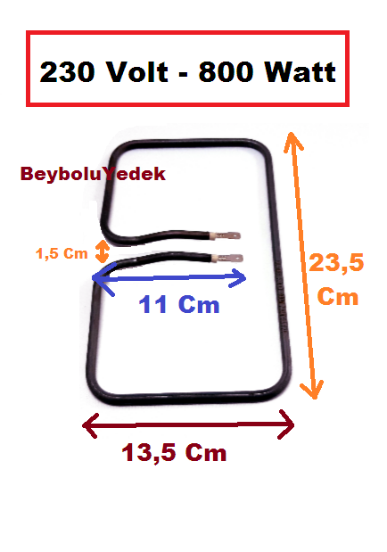 Tost Makinesi Rezistans 23,5 cm x 13,5 cm 800 W