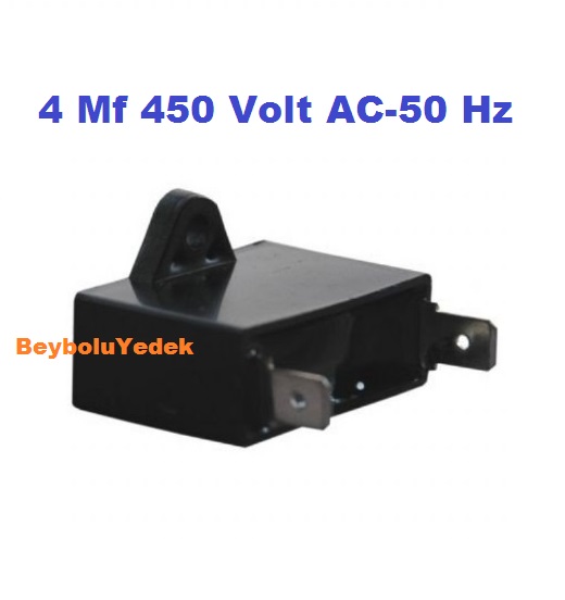 KLİMA FAN KAPASİTÖR , 4.0 uF , 4 mf 450 Volt AC 50- 60 HZ , KLİMA