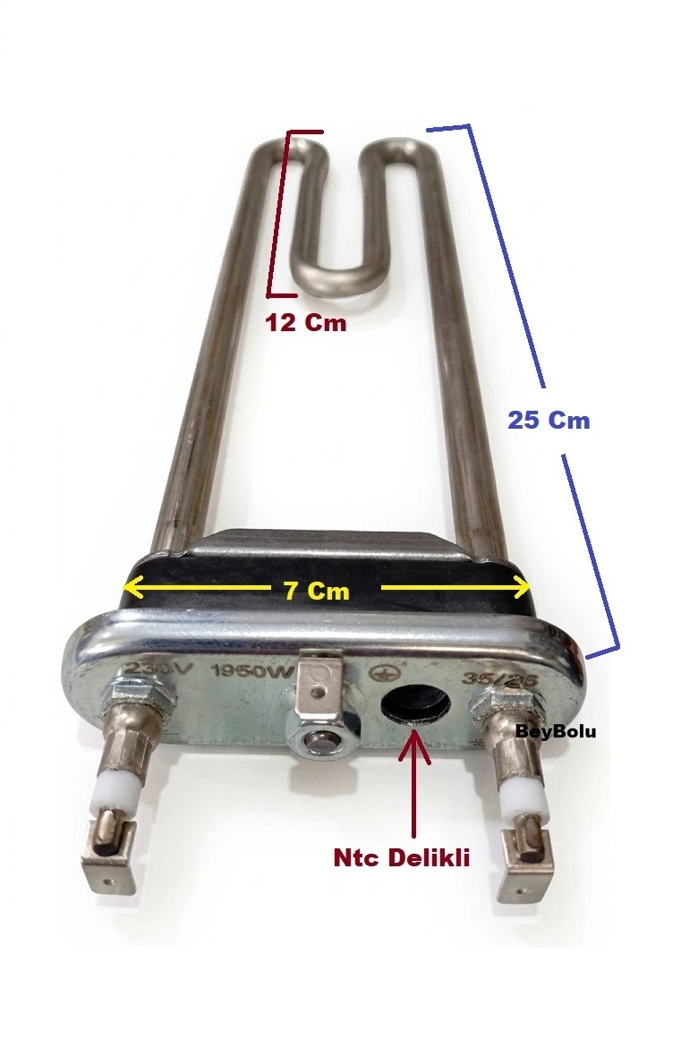 Arçelik 7103 He Rezistans 1950 W , Çamaşır Makinesi Rezistansı 1950 Watt