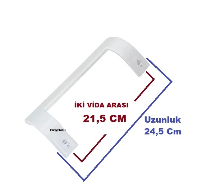 Arçelik Uyumlu 3061 N Buzdolabı Kapı Kolu Beyaz Renk Buzdolabı Kol 1 ADET