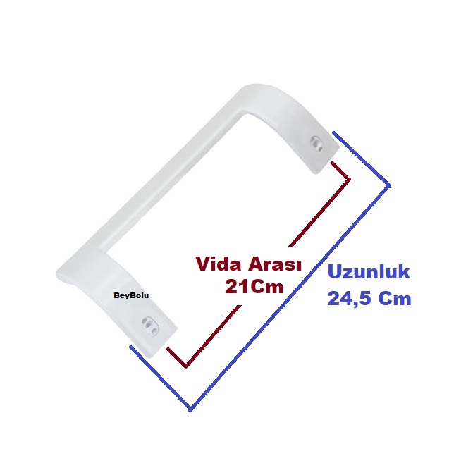 Arçelik Uyumlu 2041 ND Buzdolabı Kapı Kolu Beyaz Renk Buzdolabı Kol 1 ADET