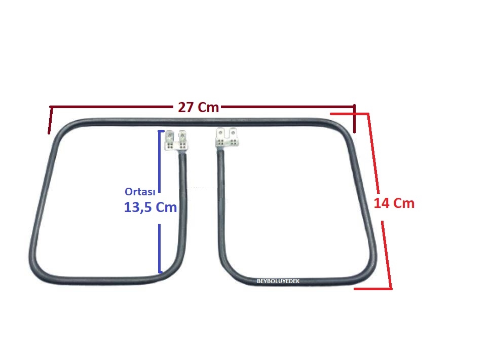 Beko Uyumlu Tost Makinası Rezistansı , Ölçü 27 cm x 14,5 cm 900 Watt