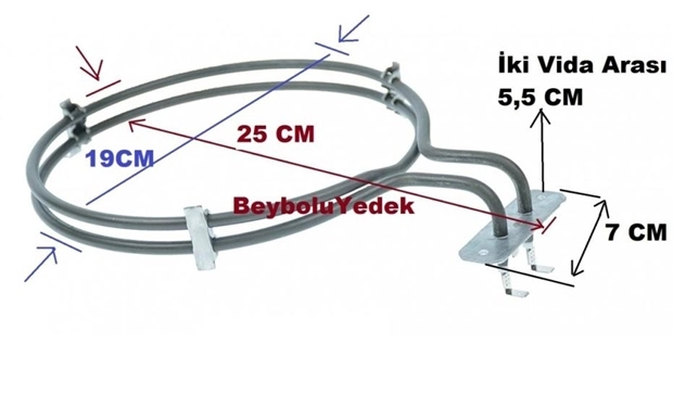 Beybolu Yedek ProfiloUyumlu Fırınlı Ocak Turbo Rezistans, Fırın Rezistansı