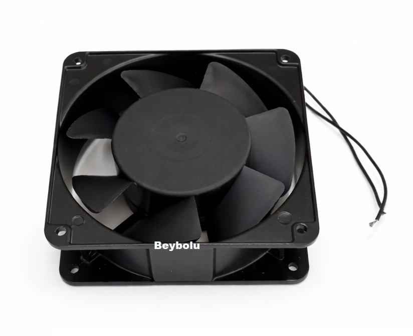 Buzdolabı Kare Fan 12x12x3,8 cm 220 Volt , Metal Gövdeli Kare Axial Fan Motoru 