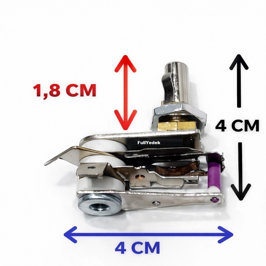 Felix Çaycı Termostat Çay Makinesi Somunlu Termostatı 10 Amper Mil uzunluğu 1,8 cm