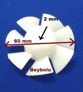 Premier 7 Kanat Pervane Saç Kurutma Pervanesi Çap 60 MM Mil