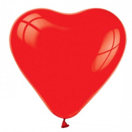 Kalp Balon Kırmızı 12 iNÇ Baskısız Kırmızı Renk Kalpli Balon Parti Süs Kutlama