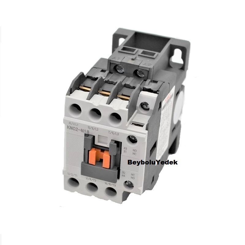 KNC2-N18 kontaktör 18 Amper , 3 nc , 1 nc , 1 no kontak , 3+1 açık 1 kapalı 220 volt