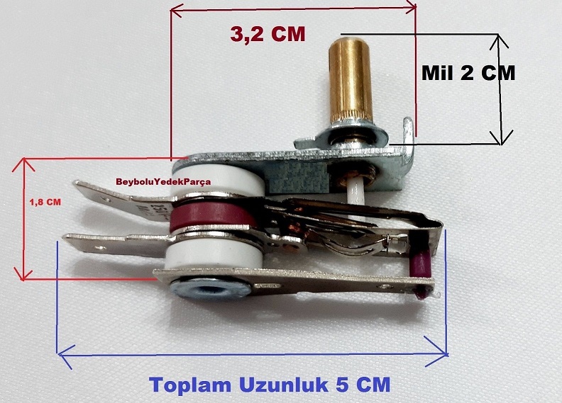 Conti Tost Makinesi Termostat , Mil Uzunluğu 2 cm , 220 V - 250 V Otomatik