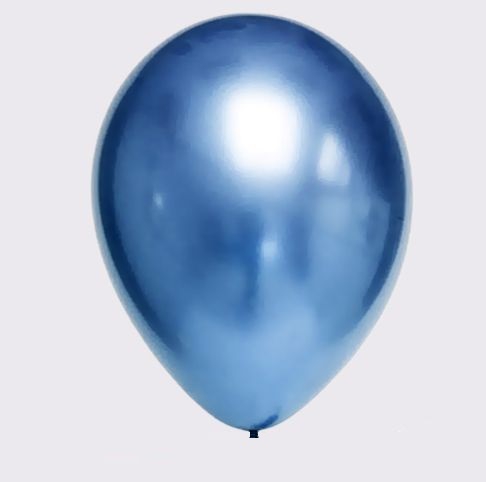 Mavi Krom Balon 12 iNÇ Mavi Renk 10 Adet Standart Boy 30 CM  Parti Süs Kutlama