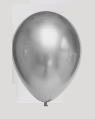 Gümüş Krom Balon 12 iNÇ  Çelik Renk 10 Adet ,Boy 30 CM  Parti Süs Kutlama Balon