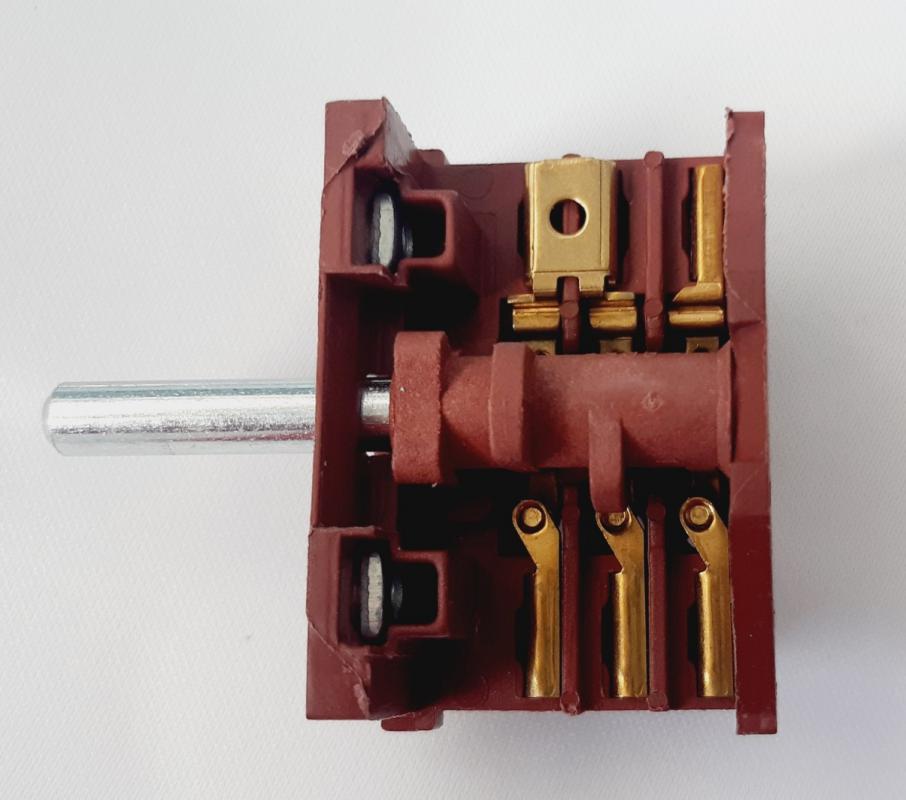 Roehler Ankastre Fırın Şalter 3+3 Kademe Anahtarı 3 Konum Komütatör Şalteri Metal Uç
