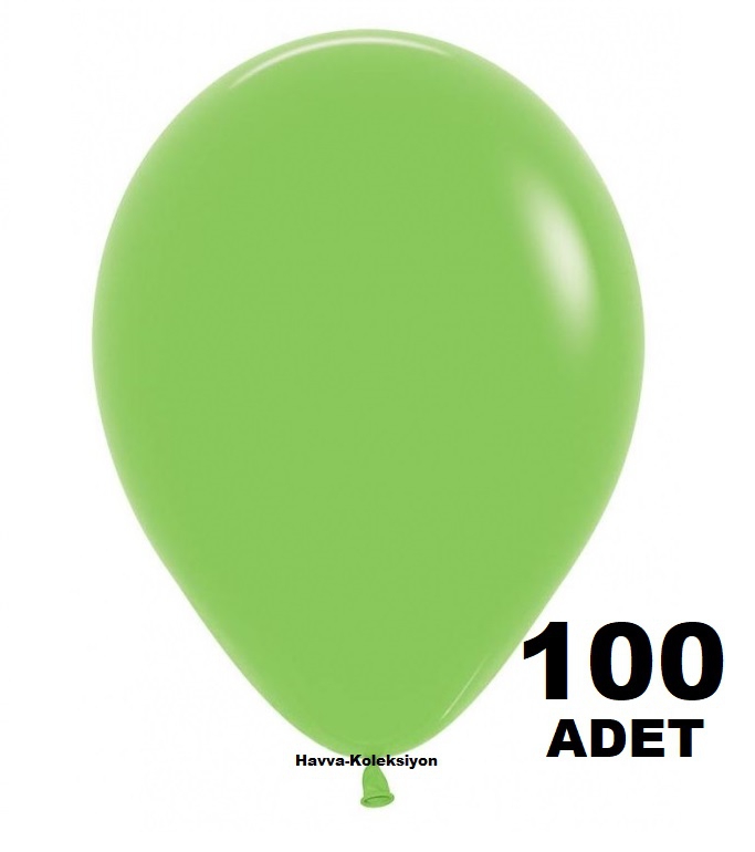 Açık Yeşil 100 lü Pastel Balon 10 iNÇ Standart Boy 28 CM Parti Süs Kutlama Balon