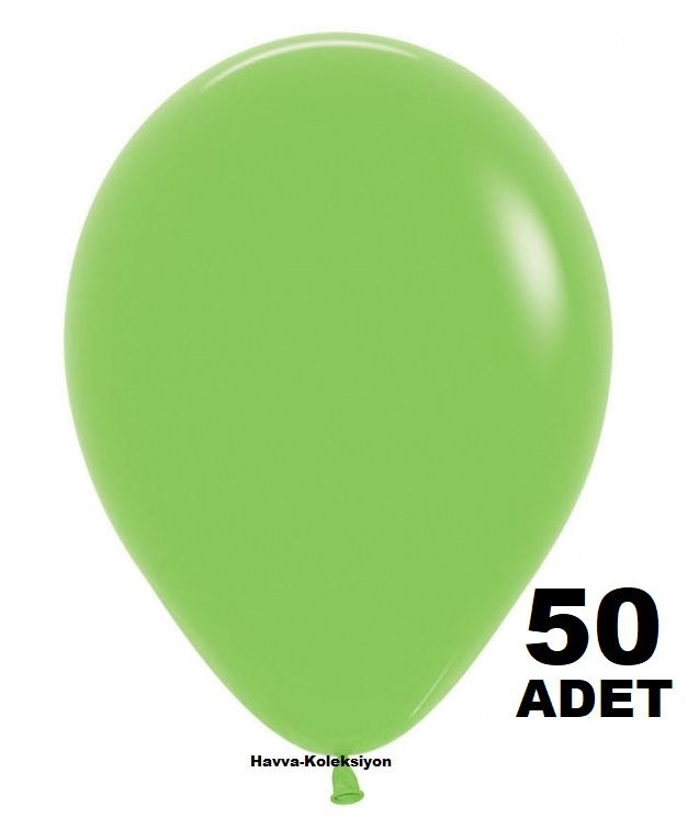 50 Adet Pastel Açık Yeşil Balon 10 iNÇ Standart Boy 28 CM Parti Süs Kutlama Balon