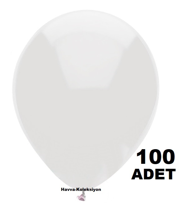 Çap 28 cm Balon 100 lü Pastel Beyaz Renk 10 iNÇ Standart Boy Parti Süs Kutlama Balon