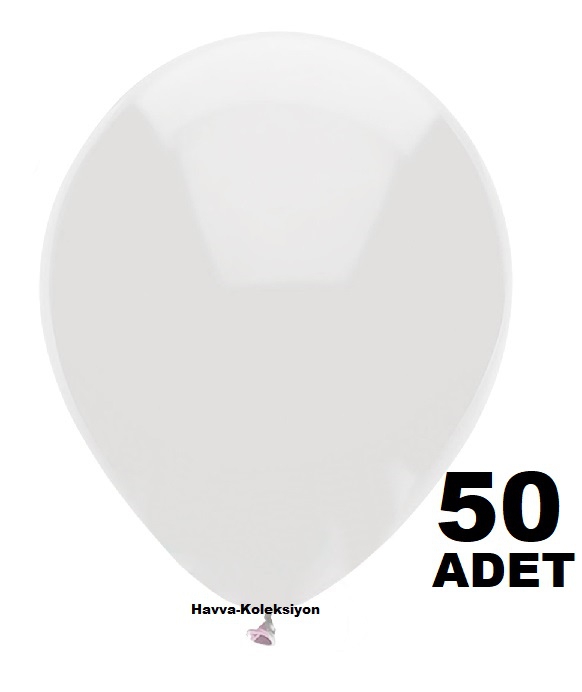 Beyaz Renk Balon 50 Adet Pastel Çap 28 cm 10 iNÇ Parti Süs Kutlama Balon
