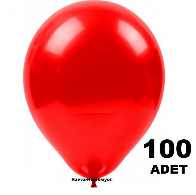 Kırmızı Balon 100 lü 10 iNÇ Pastel Standart Boy 28 CM  Parti Süs Kutlama Balon