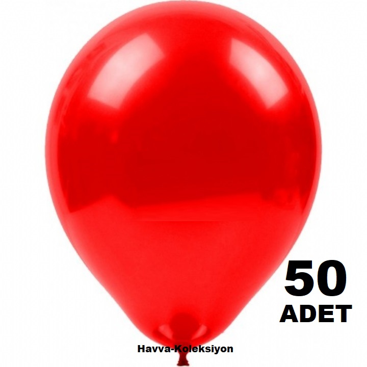 Standart Boy Kırmızı Renk Pastel Balon 50 Adet 10 iNÇ Çap  28 CM Parti Süs Kutlama Balon