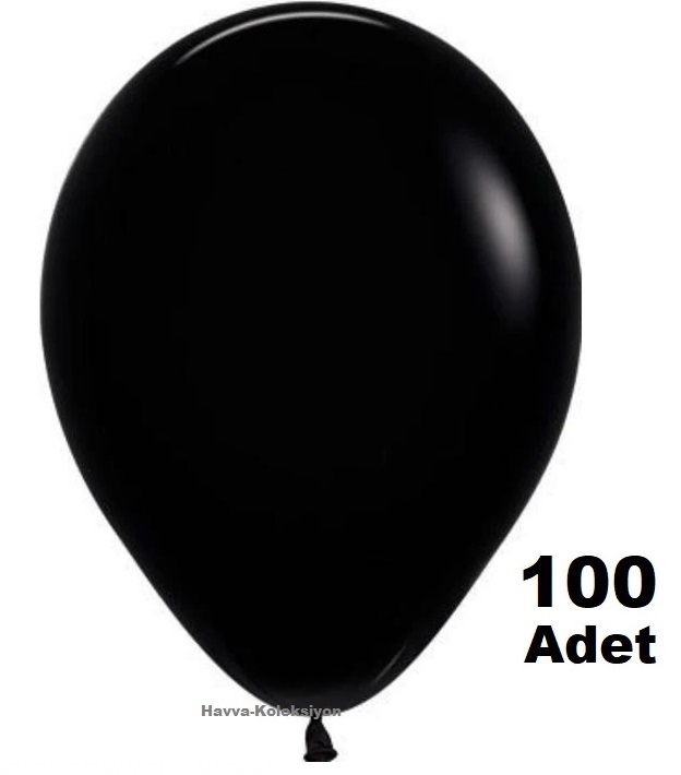  100 lü Pastel Siyah Renk Balon 10 iNÇ Boy 28 CM Parti Süs Kutlama Balon