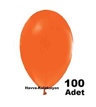 Turuncu Renk 100 Adet Balon Pastel Portakal 10 iNÇ Boy 28 CM Parti Süs Kutlama Balon