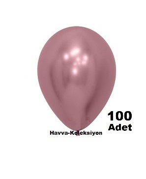 Şeker Pembe Renk Krom Balon 100 Lü  12 iNÇ Boy 30 CM Parti Süs Kutlama