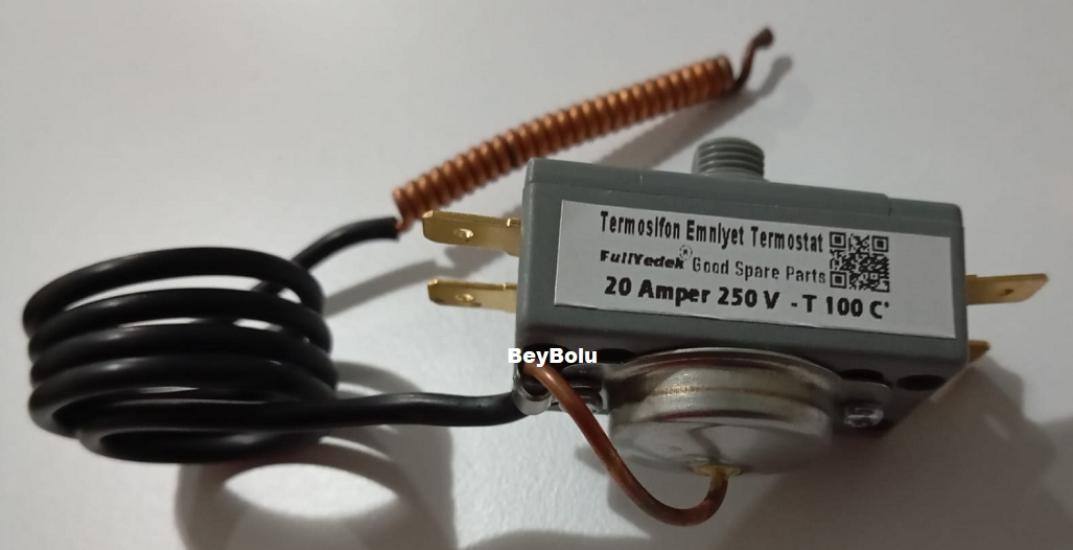 https://www.fullyedekparca.com/Demirdöküm Uyumlu Termosifon Limit Termostat , 100 Derece Emniyet Sabit Termostat