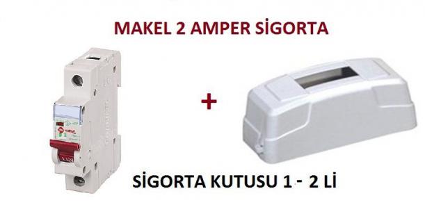 Makel 2 Amper Sigorta + Sigorta Kutusu