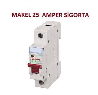 Makel 1P - B25 A Otomatik Sigorta , Makel 25 Amper B Tipi Sigorta