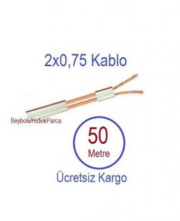 2X0,75 Kordon KABLO CCA 50 METRE - ELEKTRİK VE HOPARLÖR KABLOSU