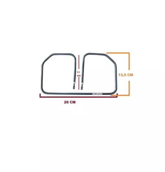 26 x 13,5 Cm 900 watt Tost Makinesi Rezistansı Seri bağlantı rezistans