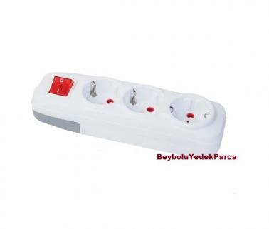 https://www.fullyedekparca.com/Anahtarlı Grup Priz , 3lü Topraklı Priz KABLOSUZ , 3 Lü Priz