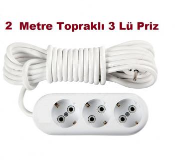 https://www.fullyedekparca.com/2 Metre Üçlü Priz 3 Lü Topraklı Grup Priz 2 MT. Seyyar 3LÜ Priz